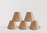 Urbanest 1100073b Chandelier Lamp Shades, 6-inch, Empire, Clip On, Taupe (Set of 5)