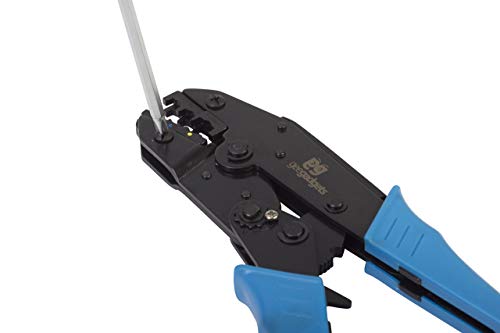 Wire Crimper With 4 Dies Tool Kit - Adjustable Settings - Ergonomic Handle For Comfortable Use - With Mini Tool Set Box - By Gee Gadgets (Certified Refurbished)