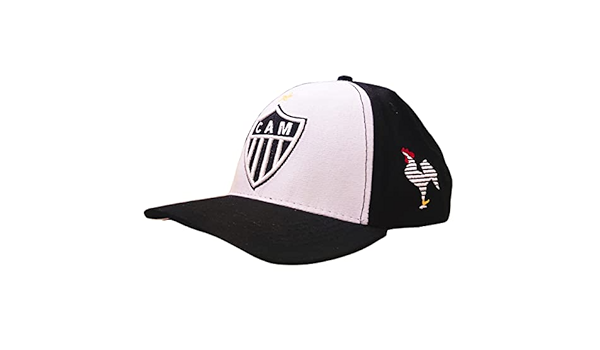 Boné Atlético Mineiro Aba Curva Bordado Oficial  Tamanho:Único;Cor:Preto/Branco | Amazon.com.br