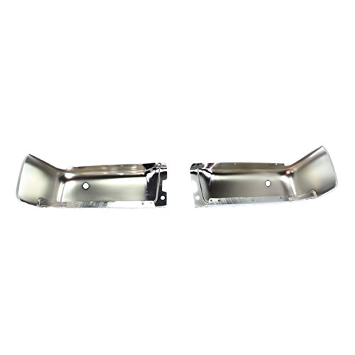 BUMPERS THAT DELIVER - Chrome, Steel Pair of Left & Right Rear Bumper End Caps for 2009-2014 Ford F-150 Pickup w/Park Assist 09-14, FO1102372