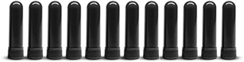 Everything4Oils Black Nasal Inhaler for Aromatherapy (12 Pack)