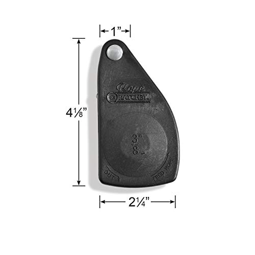 Rope Ratchet 10026 Heavy-Duty 3/8" Ratcheting Tie Down Rope Hanger, 250lb - Robust Rachet Pulley System, Secure Rope Tie Downs with Hooks (1 Ratchet Only, As Pictured)