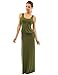 PattyBoutik Women Sleeveless Blouson Maxi Dress (Olive Green Medium)