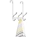 iDesign York Metal Over the Door Organizer, 3-Hook Rack for Coats, Hats, Robes, Towels, Jackets, Purses, Bedroom, Closet, and Bathroom, 8.25