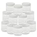 HomeNove Slime Containers with Lids - Clear 8 Ounce Plastic Container BPA-Free Plastic Jar Slime Supplies Kit 12 Pack, Slime Containers 8 Ounce For Art Paint Storage, Scrubs, Lotions and Creams