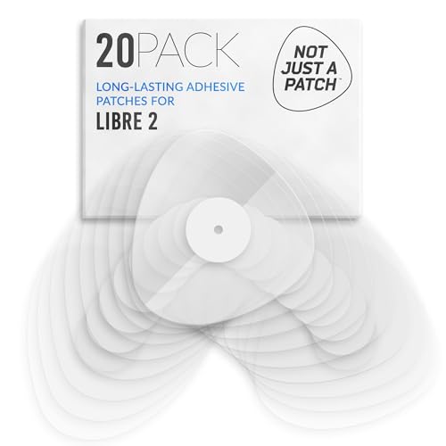 Not Just A Patch Freestyle Libre 2 & Lingo CGM Sensor Adhesive Over Patches (20 Pack) Clear