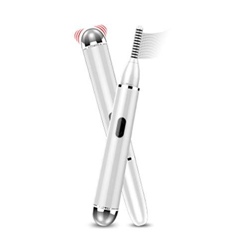 Curly Eyelash Instrument, Electric Eyelash Curler Eye Massage To Eye Bags Black Eye Instrument (Color : White)