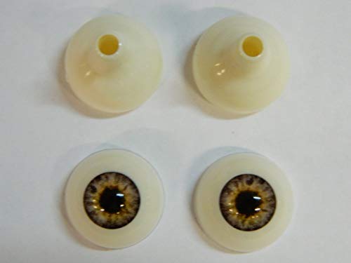 Pair of Realistic Human/Zombie Acrylic Eyes for Halloween PROPS, MASKS, DOLLS (Infected Gray 26mm)
