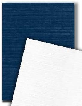 Neenah CLASSIC LINEN 12 x 18 Duplex - White/Blue - 120lb Cover - 250 PK