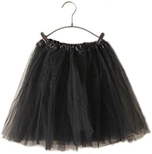 Cther Women Adult Elastic Ballet Dress Tulle Tutu Dance Skirt Princess Black