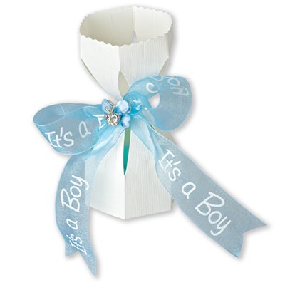 CLUB GREEN Organza Ribbon It's A BOY 25X25M, Fabric, Blue, 9.9 x 9.9 x 3.3 cm