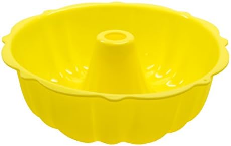 Marathon Housewares KW200012YE Premium Silicone Bundt Pans, Yellow