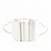 Granvela Coffee Mugs Pure Bone China Heart Shape Designed artworks Set of 2 cups Novelty Gift for Couple