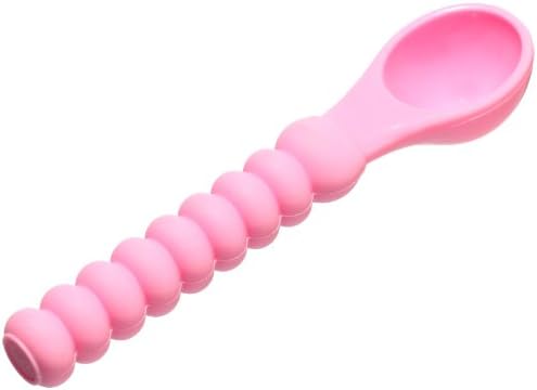 Silicone Teething Spoon - Pink - Infant Training Spoon and Teether, Pink