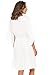 Back From Bali Womens Short Sundress Flowy Boho Beach Dress with Beaded Deep V Neck, Casual Sexy Summer Party Dress White X-Large