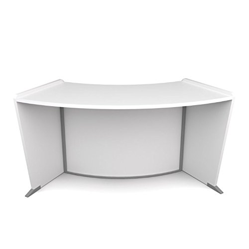 OFM 55490-WHITE Marque Plexi 4-Unit Reception Station, White - Thumbnail 3