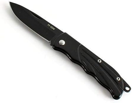 AmigozZ H-004 Pocket Folding Army Knife with Metal Handle,100% Stainless Steel Blade and Liner Lock - 8cm Closed Dragon