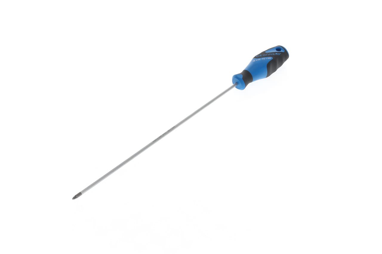 GEDORE Screwdriver Phillips PZ1, Screwdriver, 3-component handle, length 400 mm, Tool, 2160 PZ 1-300, Steel