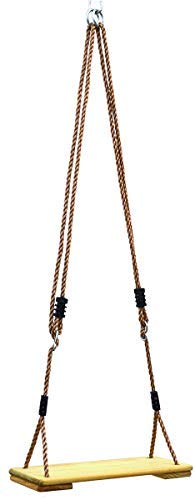 LittleTom Swing for Children 44x17.5cm Simple Rustic with Solid Pine Wood Board