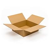 Pratt PRA0102 Recycled Corrugated Cardboard Single Wall Standard Flat Box with C Flute, 18" Length x 18" Width x 6" Height, (Pack of 20) (Misc.)