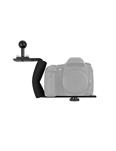 Minifocus Diving Photography Handle Tray Bracket Aluminum Alloy Single Handle Underwater Grip Mount Handheld Stabilizer Clamp Mount with Ball Adapter for Camera Housing