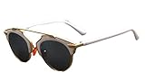 GAMT Fashion Polarized Aviator Sunglasses Flat Reflective Mirrored Cateye Metal Eyewear