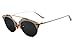 GAMT Fashion Polarized Aviator Sunglasses Flat Reflective Mirrored Cateye Metal Eyewear