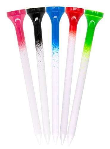 3 1/4" Colorful Plastic Golf Tees - Highest Durability - Vibrantly Painted - Multiple Colors to Choose – 50ct (3 1/4", Mixed)
