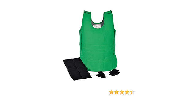 Abilitations Integrations Weighted Soft Vest, Green, Medium, 34" L X 17" W (885634053598)