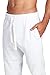PROGO USA Men's Joggers Sweatpants Basic Fleece Marled Jogger Pant Elastic Waist (XX-Large, White)