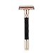 Adjustable Double Edge Safety Razor, The Crusader by VIKINGS BLADE, Long Handle, Butterfly Twist-To-Open Head, Eco Friendly, Luxury Leatherette Case. Smooth, Close, Clean Shaving (Variation: Ragnarr)