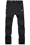 MAGCOMSEN Women’s Fleece Lined Softshell Pants Winter Sports Snowboard Ski Pants Outdoor Hiking Pants with Multi-Pockets