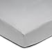 American Baby Company 100% Natural Cotton Percale Fitted Crib Sheet for Standard Crib and Toddler Mattresses, Gray, Soft Breathable, for Boys and Girls