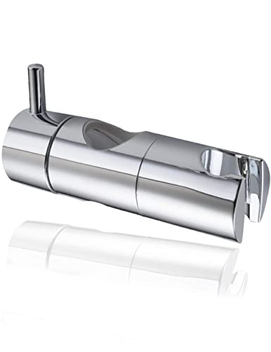 Shower Head Holder, Suction Cup Shower Holder, Wall Mounted Shower Head, Universal Replaceable Shower Slider (25 mm, Silver)