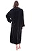 Del Rossa Women's Fleece Robe, Soft Zip-Front Bathrobe, Small Medium Black (A0300BLKMD)