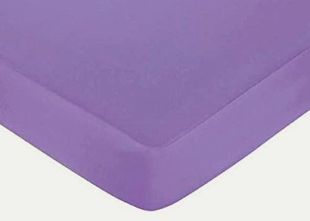 Fitted Crib Sheets,Super Soft Crib Bedding Sheets,100% Cotton Muslin Bedding,Baby Bedding Sheets 52''x 28''x 8''(Solid Purple)