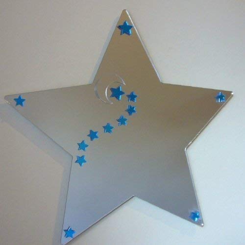 Blue Stars and Moon Mirror 35cm x 35cm