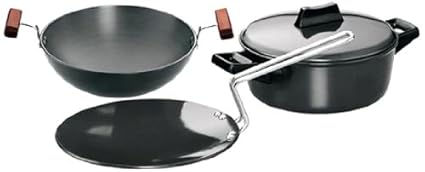 Hawkins Futura Hard Anodised Cookware, 4 Pieces Set (LS5)