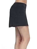 Women's Workout Active Skorts Sports Tennis Golf Skirt with Built-in Shorts Size M (Black)