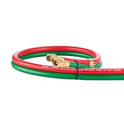VEVOR Oxygen Acetylene Hose, 1/4-Inch x 15FT Oxy
