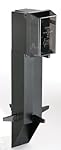 GPD19B-1 Gard-N-Post Low-Profile Outdoor Landscape Lighting Post Enclosure with Outlet Cover, 19.5-Inch, Black, 1-Pack