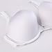 Women's Everyday Basic Seamless Lightly Padded Underwire Plunge Demi T-shirt Bra, White, 36A