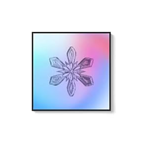 Framed Canvas Wall Art for Living Room, Bedroom Snowflake Theme Canvas Prints for Home Decoration Ready to Hang - 16x16 inches