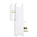 UL Certified Outlet Strip Charger EZOPower Wall Mount Power Surge Protector with 3 AC Outlet Plug + 4 USB Ports (4.8A) + Phone Holder - White