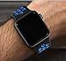 DOBSTFY Sport Band Compatible for iWatch Band 38mm 40mm 42mm 44mm, Soft Silicone Sport Band Replacement Ni ke Watch Band Compatible for 2018 iWatch Series 4 3 2 1, Men/Women, 42 44mm M/L, Black/Blue