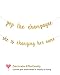 Bachelorette Banner - Engagement Party Decorations - A Dazzling Sign for Your Bridal Shower | Pop The Champagne She's Changing her Name | Gold Glitter Bride to be Engaged Banner Decor