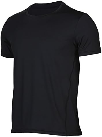VANSYDICAL Men Running Shirts Summer Quick Dry Fitness Short Sleeve Shirts Soild Gym Training Compression Sports Tops