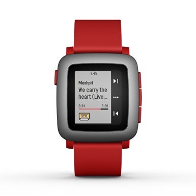 Pebble time smartwatch - red (certified refurbished)