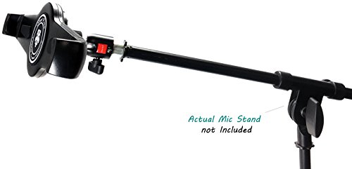iShot G10 Pro Large iPad Pro Universal Tablet Tripod Mic Music Stand Mount + 360° Locking Swivel Ball Head + 5/8-1/4 inch Reducer Bushing Adapter Converter - Compatible with iPad Pro & 9-13" Tablets
