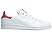 adidas Originals Girls' Stan Smith J Shoe, White/White/Bold Pink, 3.5 M US Big Kid